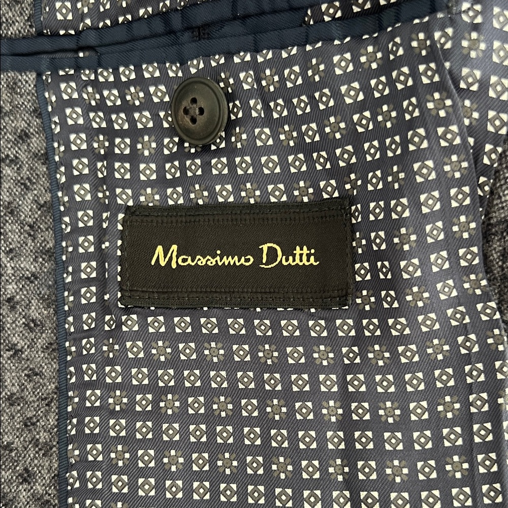 Massimo Dutti Patterned Charcoal Blazer - image 2
